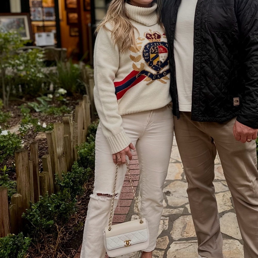 Polo by Ralph Lauren White Turtleneck Sweater